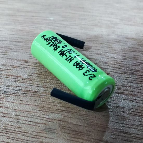 Batería recargable de 1.2V 2 / 3AAA NIMH con orejetas de soldadura (400mAh)
