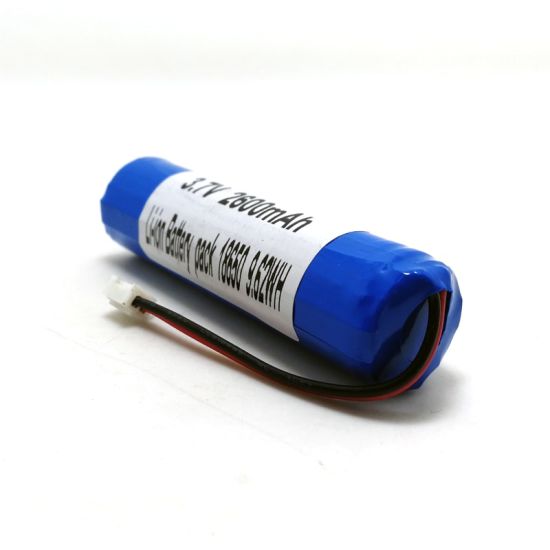 3.6V 3.7V 18650 2600mAh Batería de litio recargable de litio recargable con PCM y conector