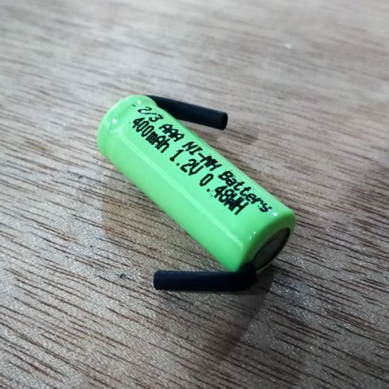 Batería recargable de 1.2V 2 / 3AAA NIMH con orejetas de soldadura (400mAh)