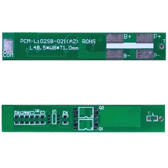 2S 5A PCM BMS para 7.2V 7.4V Li-Ion / Litio / LI-Polymer 6V 6.4V LIFEPO4 Battery Pack Tamaño L48.5 * W8 * T2.5mm (PCM-LI02S8-021)