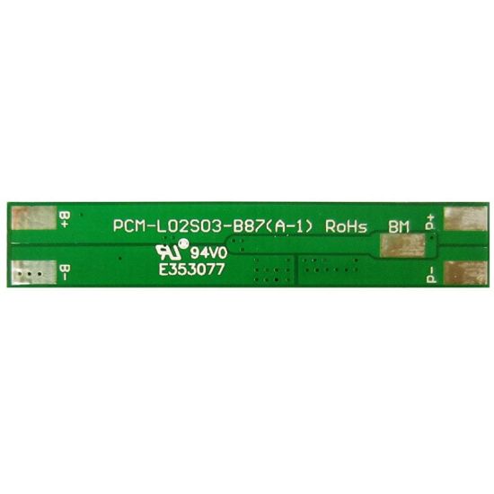 2S 3A PCM BMS para 7.2V 7.4V Li-Ion / Litio / Li-Polymer 6V 6.4V LIFEPO4 Batería Tamaño L45 * W8 * T3MM (PCM-L02S03-B87)