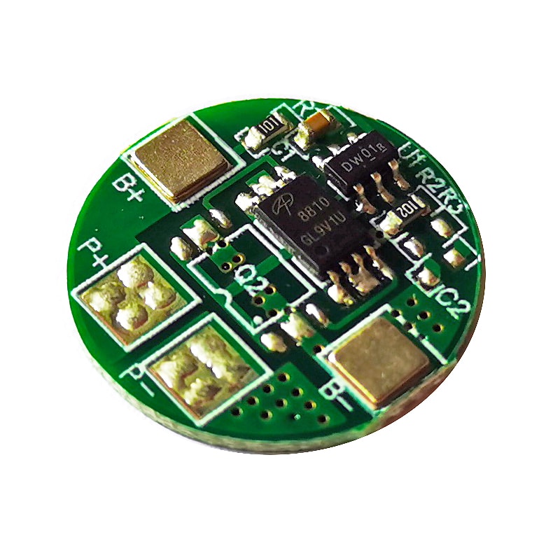1s 5a BMS redondo para 3.6V 3.7V Li-ion/Litio/Li-Polymer 3V 3.2V LiFePO4 Tamaño del paquete de baterías Φ 17mm (PCM-L01S06-002)